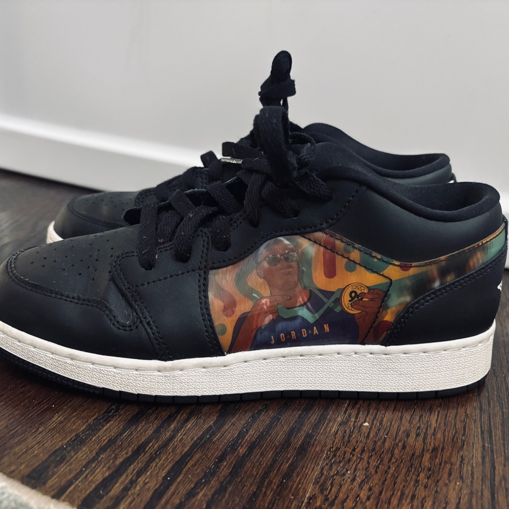 Jordan Kids Black and White Sneakers